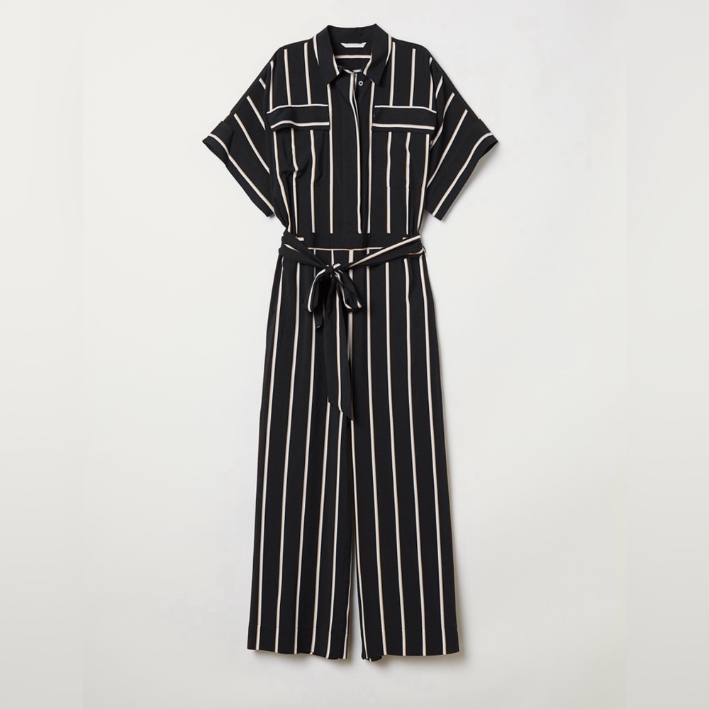 Striped Black Jumpsuit